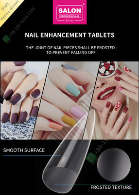 500pcs Sharp Shape Matte Lady French Style Kuku Palsu Buatan Setengah Tips dan Penutup Penuh Kuku Palsu