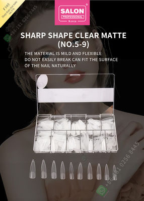 500 pcs Matte Lady Buatan Setengah Kuku Tips Dan Penutup Penuh Kuku Palsu