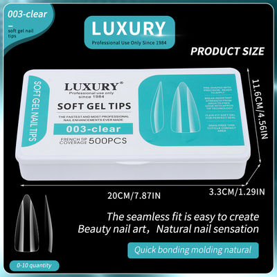 Soft Gel Nail Tips 500PCS/Kotak Acrylic Nails Tekan pada kuku untuk Nail Art Desain Alat Manicure