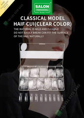 Tips Kuku Perancis Klasik Custom Nail Clear Half Tips