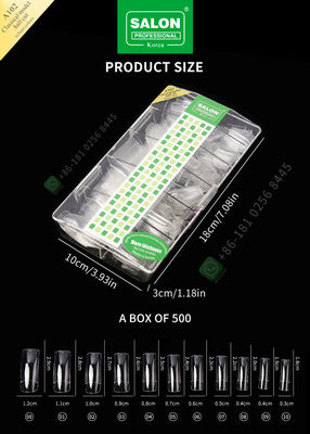Tips Kuku Perancis Klasik Custom Nail Clear Half Tips