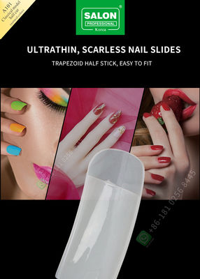 Half Cut French Nail Tips Bahan Plastik ABS