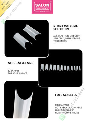 Smile Shape Matte Tips Kuku Palsu Kualitas Tinggi Kuku Kustom Setengah Tips Manicure Tip untuk Nail Art Salon