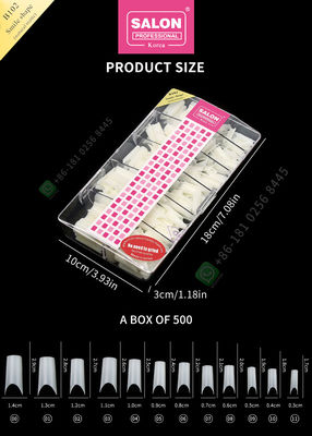 Smile Shape Matte Tips Kuku Palsu Kualitas Tinggi Kuku Kustom Setengah Tips Manicure Tip untuk Nail Art Salon