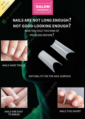 Smile Shape Matte Tips Kuku Palsu Kualitas Tinggi Kuku Kustom Setengah Tips Manicure Tip untuk Nail Art Salon