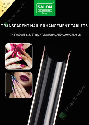 French/C Arc Lengthening Bamboo Clear Tips Kuku Palsu Tip Manicure untuk Nail Art Salon