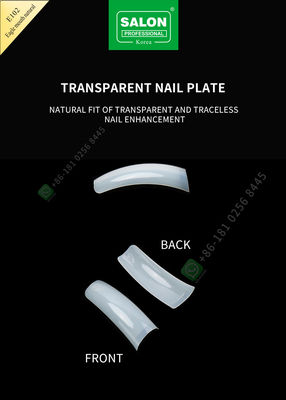 Salon Kecantikan False Eagle Month Nail Tips French Acrylic Extra Long Half Cover Tips