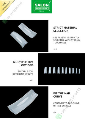 Salon Kecantikan False Eagle Month Nail Tips French Acrylic Extra Long Half Cover Tips