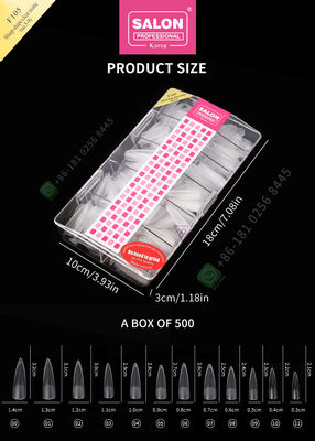 500 pcs Matte Lady Buatan Setengah Kuku Tips Dan Penutup Penuh Kuku Palsu
