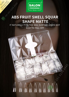 Bau Buah ABS Bentuk Tajam Matte Lady French Style Kuku Palsu Buatan Ujung Setengah dan Kuku Palsu Penutup Penuh