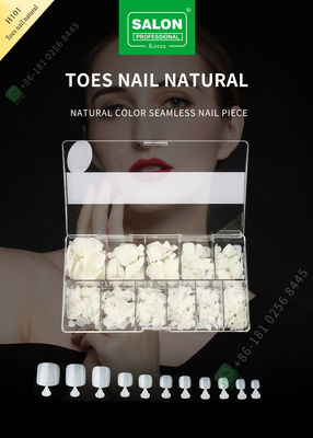 Toes Nail Seamless Nail Piece Lady French Style Artificial False Nails Half Tips and Full Cover False Nail