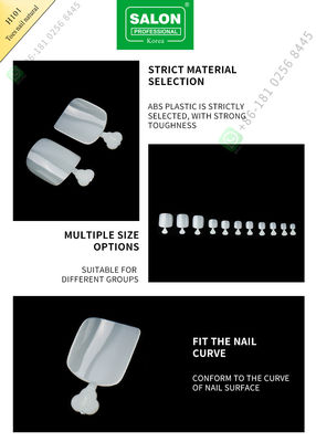 Toes Nail Seamless Nail Piece Lady French Style Artificial False Nails Half Tips and Full Cover False Nail