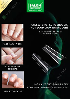 Tangga/Bentuk Tangga Setengah Potong Kuku Palsu French Style Artificial Nail Tips Fake Nail