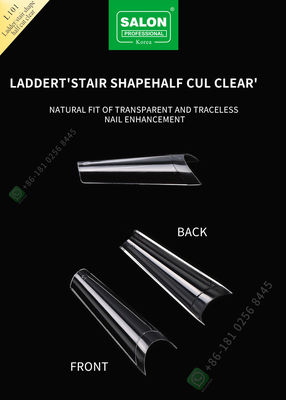 Tangga/Bentuk Tangga Setengah Potong Kuku Palsu French Style Artificial Nail Tips Fake Nail