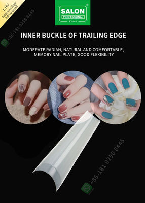 Tangga/Bentuk Tangga Setengah Potong Kuku Palsu French Style Artificial Nail Tips Fake Nail