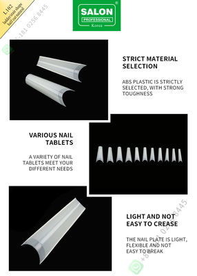 Tangga/Bentuk Tangga Setengah Potong Kuku Palsu French Style Artificial Nail Tips Fake Nail