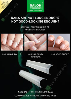 Tangga/Bentuk Tangga Setengah Potong Kuku Palsu French Style Artificial Nail Tips Fake Nail