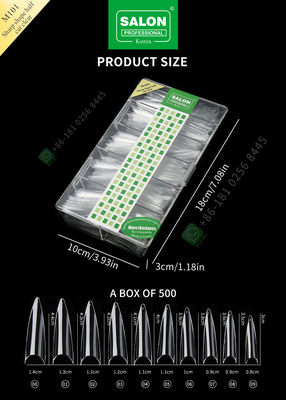 Sharp Drops Shape Half Cut False Nail French Style Artificial Nail with ABS Fake Nail