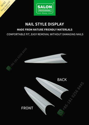 Sharp Drops Shape Half Cut False Nail French Style Artificial Nail with ABS Fake Nail