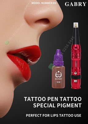 1 Kit Pena Mesin Tato Kecantikan Nirkabel Untuk Make Up Permanen Bibir