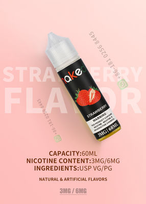 E-Liquid E-Juice Kualitas Tinggi Rasa Strawberry E-Cigarette Vaping Liquid 60ml Murni Dan Aman