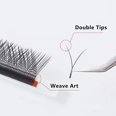 8-14mm Individu bulu mata palsu CC/D/DD Curling Volume Ekstensi bulu mata Double Tips Cashmere YY Lash Ekstensi