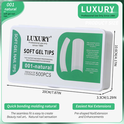 Grosir kuku buatan Prancis Half Cover Square Shape Fake Nails Tekan pada kuku