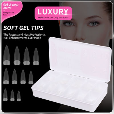 500pcs Luxury Clear Matte Sharp Shape False Nails Untuk Seni Kuku