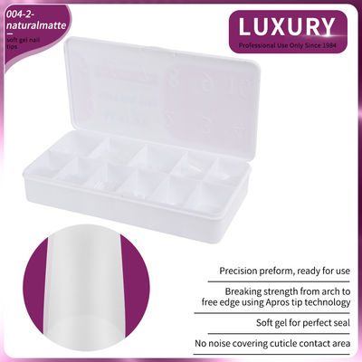 500pcs/Kotak Natural Matte Square Nail Tips Full Cover Acrylic Artificial Nails
