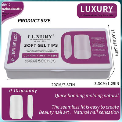 500pcs/Kotak Ukuran Medium Square Bentuk Kuku Palsu Untuk Ekstensi Kuku Alat Manicure 11 Ukuran