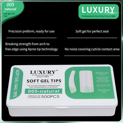 500pcs/Kotak Medium Square Press On Nails Kunci Palsu Natural Full Cover Kunci Palsu Untuk Wanita