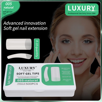 500pcs/Kotak Medium Square Press On Nails Kunci Palsu Natural Full Cover Kunci Palsu Untuk Wanita