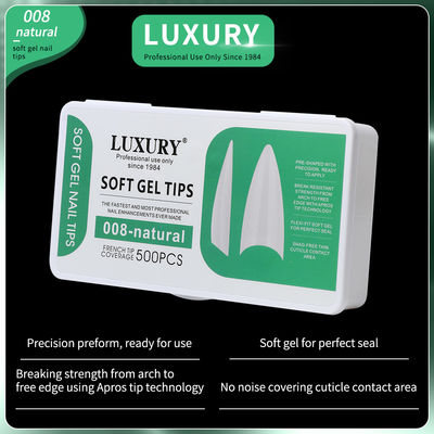 500 pcs Sharp-Bentuk Full Cover kuku palsu dengan Desain Ultrathin untuk Seni Kuku