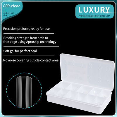 500pcs Ballerina panjang Square Shape Press On Nails Half Cover kuku palsu untuk wanita