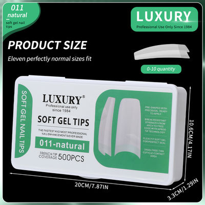 Acrylic Fake Nail Tips Square False Nails Half Cover Pencet pada kuku untuk Desain Seni Kuku Alat Manicure