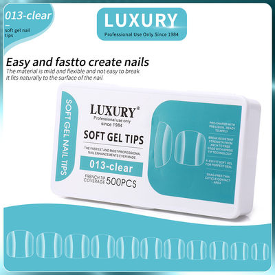 Soft Gel Toenail Tips Set Full Coverage Square Shape False Toe Nails 11 Ukuran Untuk Diy & Salon Manicure