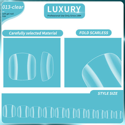 Soft Gel Toenail Tips Set Full Coverage Square Shape False Toe Nails 11 Ukuran Untuk Diy & Salon Manicure