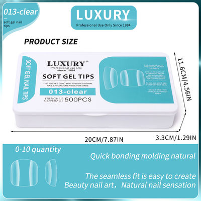 Soft Gel Toenail Tips Set Full Coverage Square Shape False Toe Nails 11 Ukuran Untuk Diy & Salon Manicure