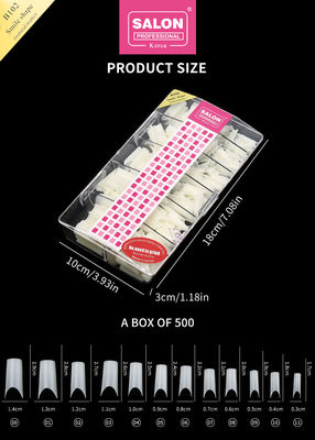 Professional ABS Full Cover Gel Artificial Nail Long Square Press pada kuku untuk ekstensi kuku yang sempurna