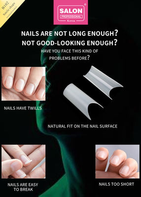 Professional ABS Full Cover Gel Artificial Nail Long Square Press pada kuku untuk ekstensi kuku yang sempurna