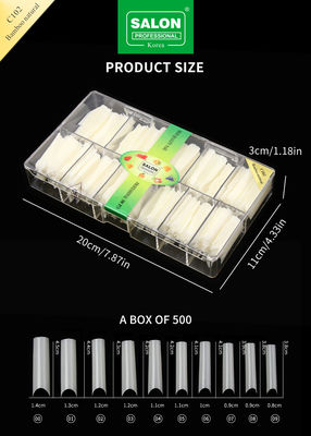 Square Full Cover Ultra-Thin ABS False Nail untuk Salon Nail Extensions Mudah DIY Nail Art di Rumah