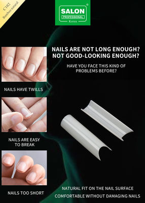 Square Full Cover Ultra-Thin ABS False Nail untuk Salon Nail Extensions Mudah DIY Nail Art di Rumah