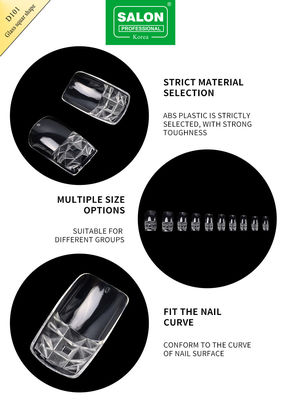 Half Cover Acrylic False Nail 12 Ukuran dengan Kantong untuk Ekstensi Kuku
