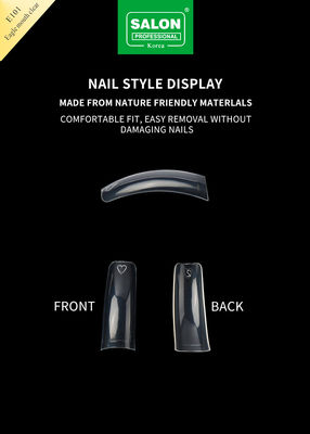 Professional Nail Full Cover Clear ABS Eagle Mouth Clear Dalam 12 Ukuran Untuk DIY Manicure Salon