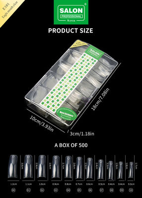 Professional Nail Full Cover Clear ABS Eagle Mouth Clear Dalam 12 Ukuran Untuk DIY Manicure Salon