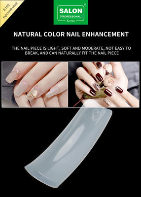 Full Cover Eagle Mouth Natural Soft Gel Kuku Palsu Desain Artificial Nail Tips