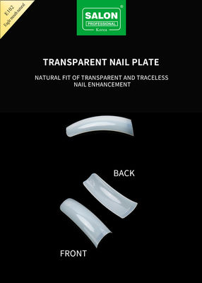 Full Cover Eagle Mouth Natural Soft Gel Kuku Palsu Desain Artificial Nail Tips