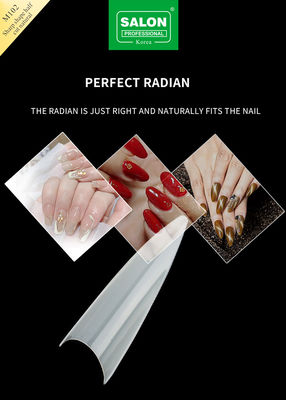 Tips Kuku Berbentuk tajam 500 PCS Natural Acrylic Fake Nail Kit untuk Ekstensi Kuku