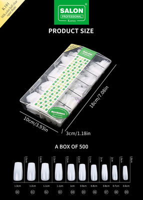 500pcs/Box ABS Salon profesional kuku palsu untuk DIY seni kuku