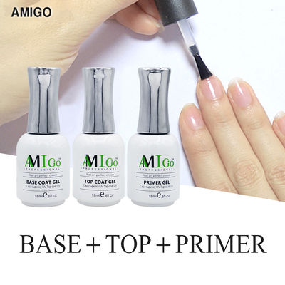 Amigo Gel Nail Polish Kit 18ml Semi-Permanent Soak Off UV / Led Varnish Untuk Salon Nail